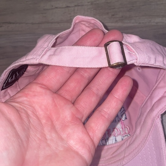 Boutique women’s hat ball cap Pink Embroidered salty hair don’t care anchor - Picture 4 of 7